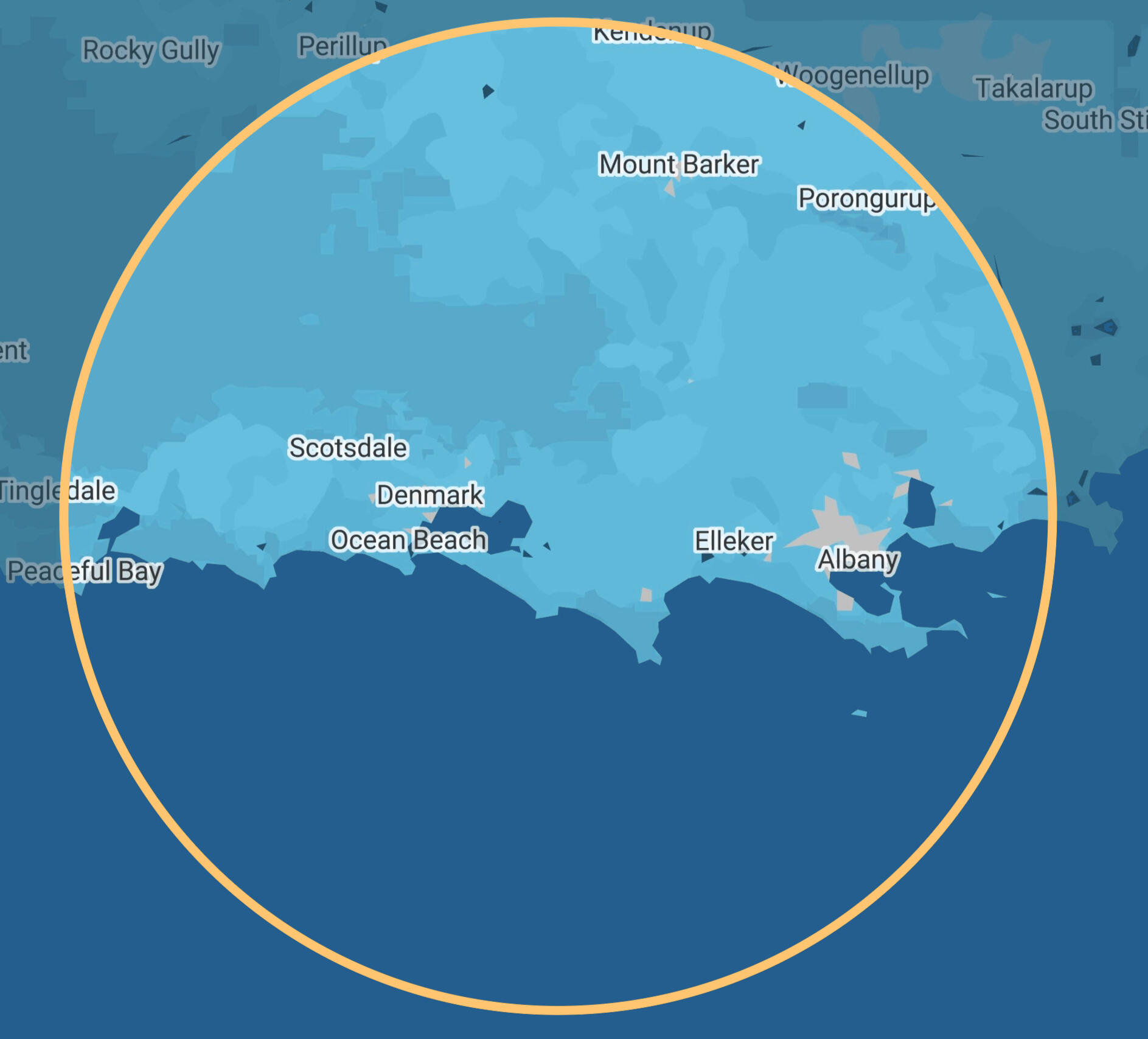 IT Service area across Albany, Denmark and Mount Barker